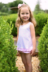 Pre-Order Poppy Pinafore Bloomer Set - Rosebud and Bows - Born Childrens Boutique
