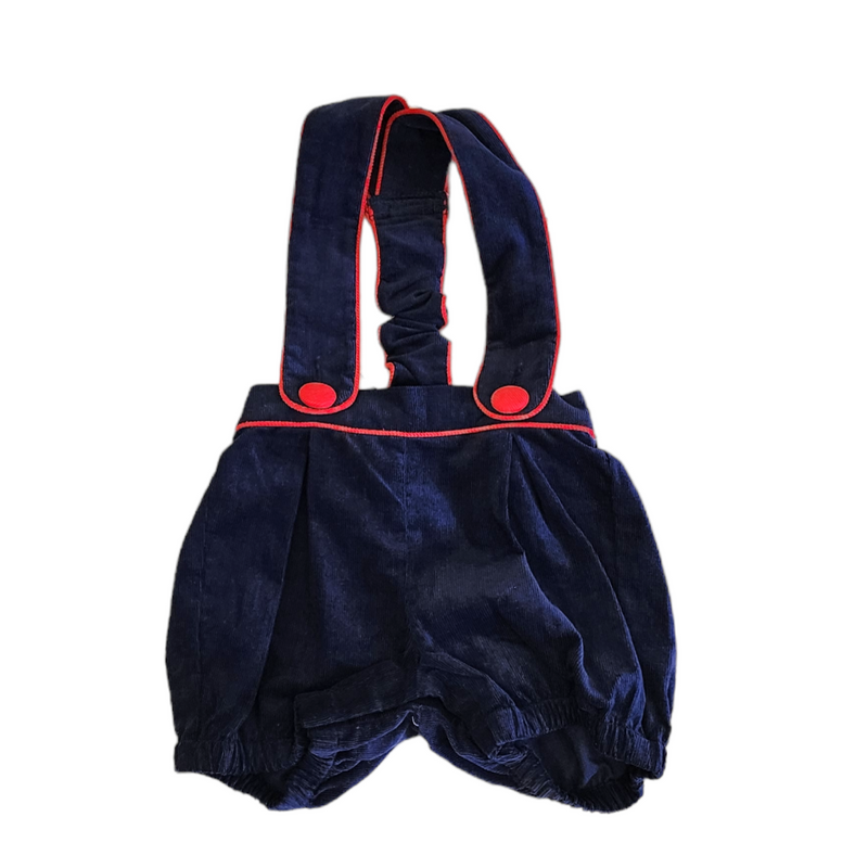 Navy/Red Bloomer with Straps - Born Childrens Boutique