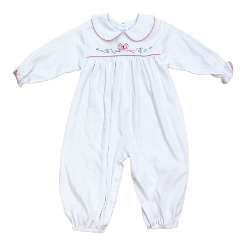 Knit Longall white/red bow - Born Childrens Boutique