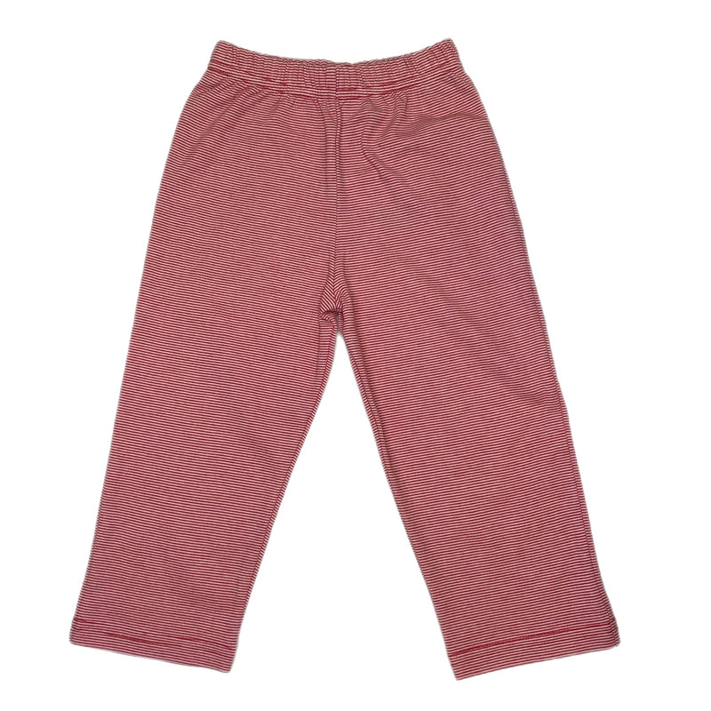 Jersey Straight Pants Red Thin Stripe - Born Childrens Boutique