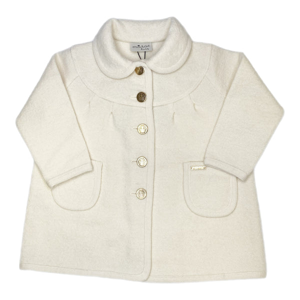 3374 Abrigo Southern Weight Cream Coat - Born Childrens Boutique