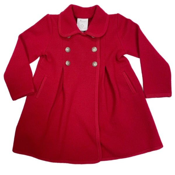 Marae Princess Bow Back Coat Red - Born Childrens Boutique