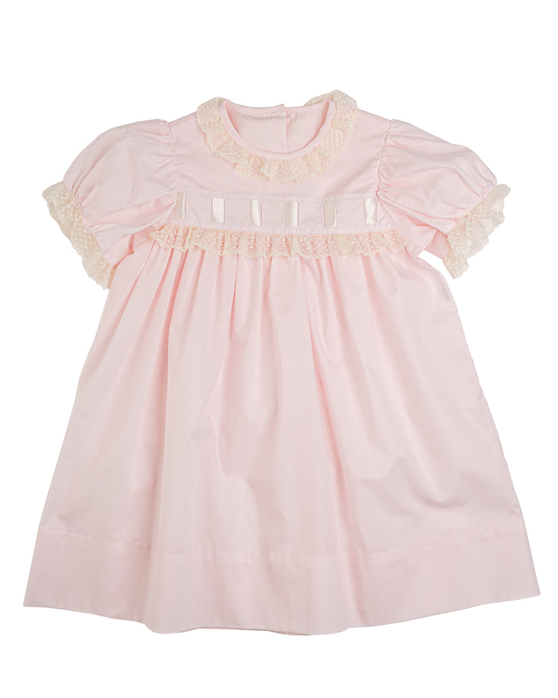Paris Dress - Blessings Pink Batiste - Born Childrens Boutique