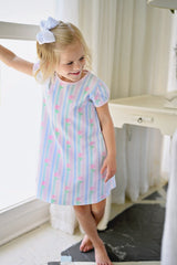 Pre-Order Floral Stripe Play Dress - Born Childrens Boutique