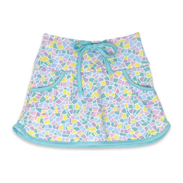 Tiffany Skort - Mosaic, Totally Turquoise - Born Childrens Boutique