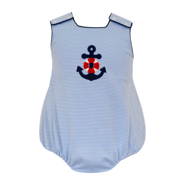 Anchor Blue Knit Sunbubble - Born Childrens Boutique
