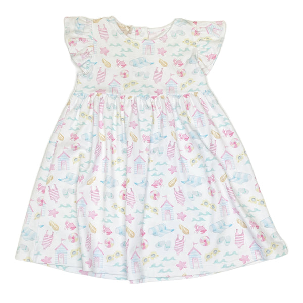 Summer Fun Toddler Dress w/ Ruffle - Born Childrens Boutique
