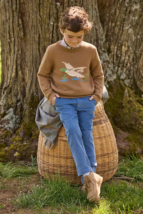 Classic Pant - Stormy Blue Corduroy - Born Childrens Boutique