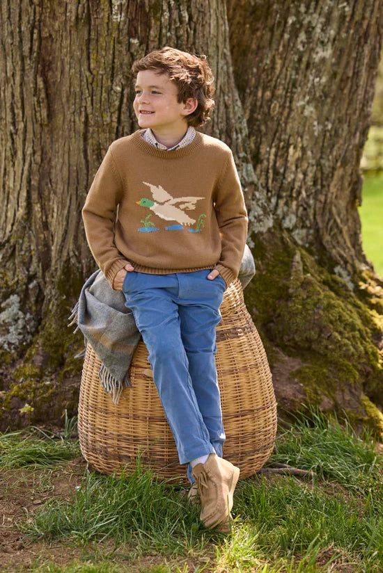 Classic Pant - Stormy Blue Corduroy - Born Childrens Boutique