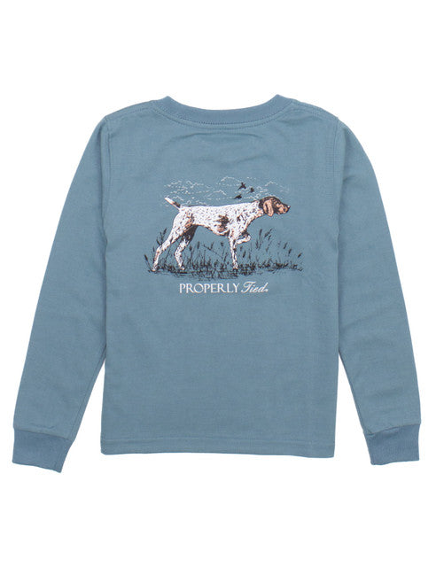 LD Pointer LS Tee Steel Blue - Born Childrens Boutique