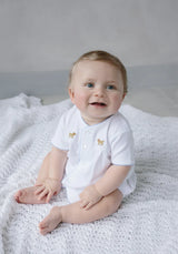 Pinpoint Layette Knit Set Lab - Born Childrens Boutique