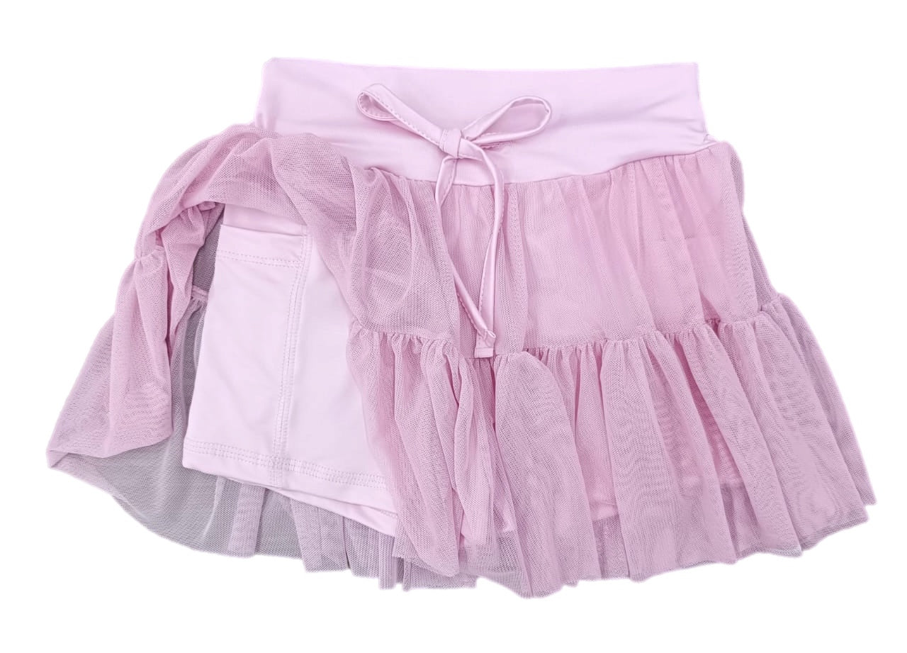 Pre-Order Tierd Skort Light Pink - Born Childrens Boutique