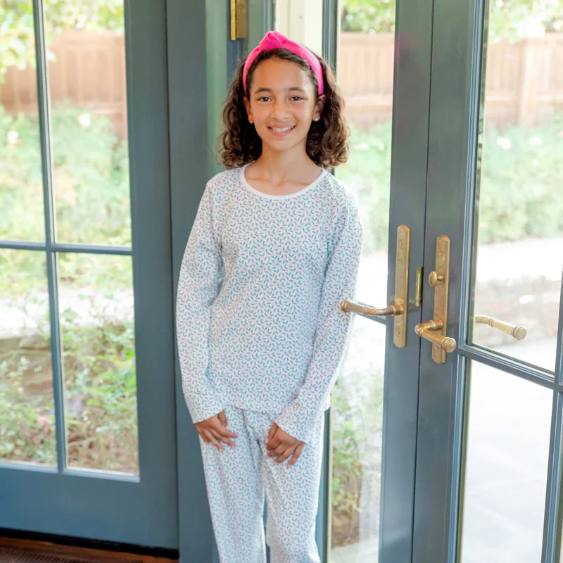 Millie Girl Pant Set - Holly Holiday - Born Childrens Boutique