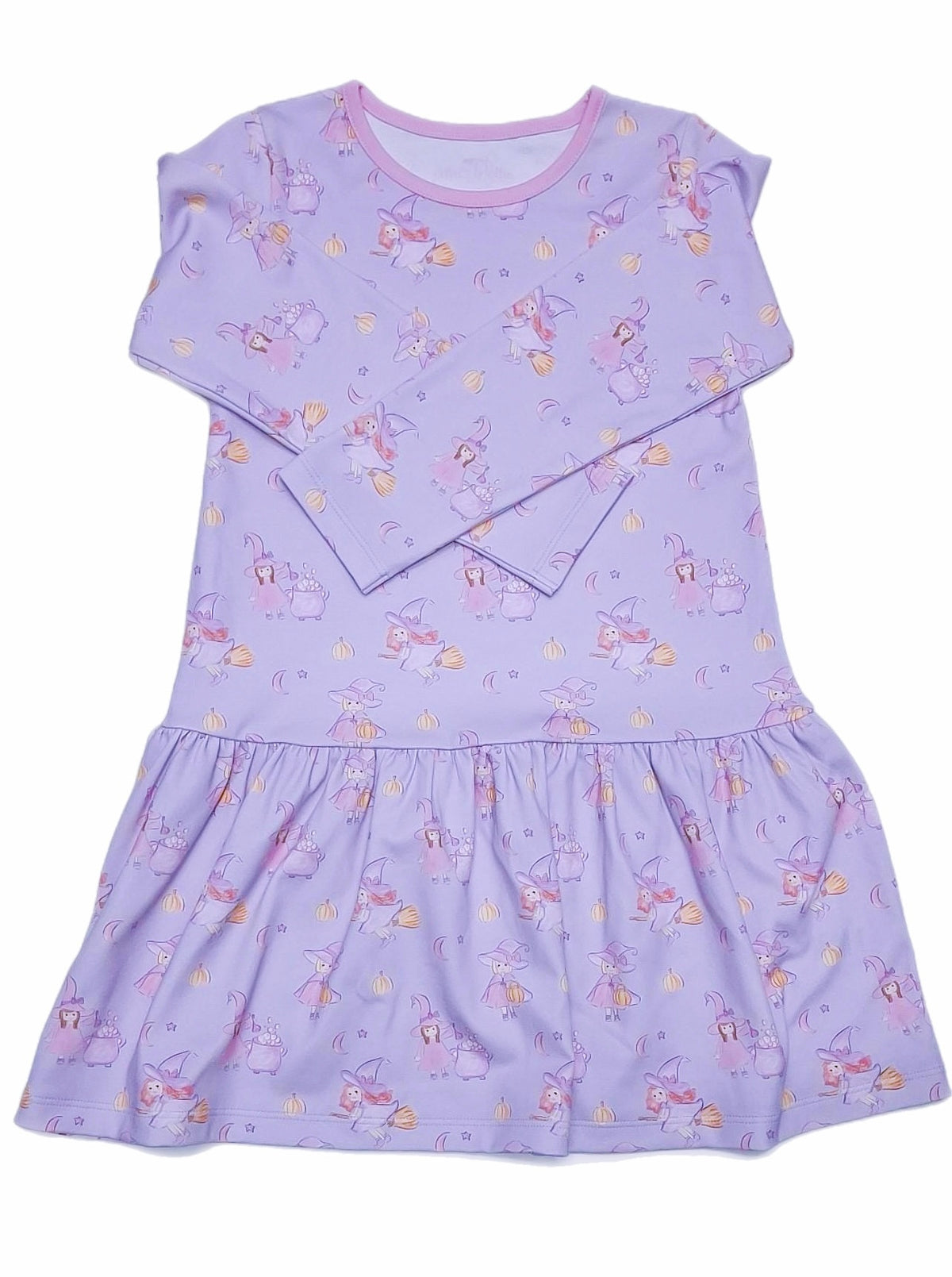 Lauren Drop Waist Knit Witch Dress - Born Childrens Boutique