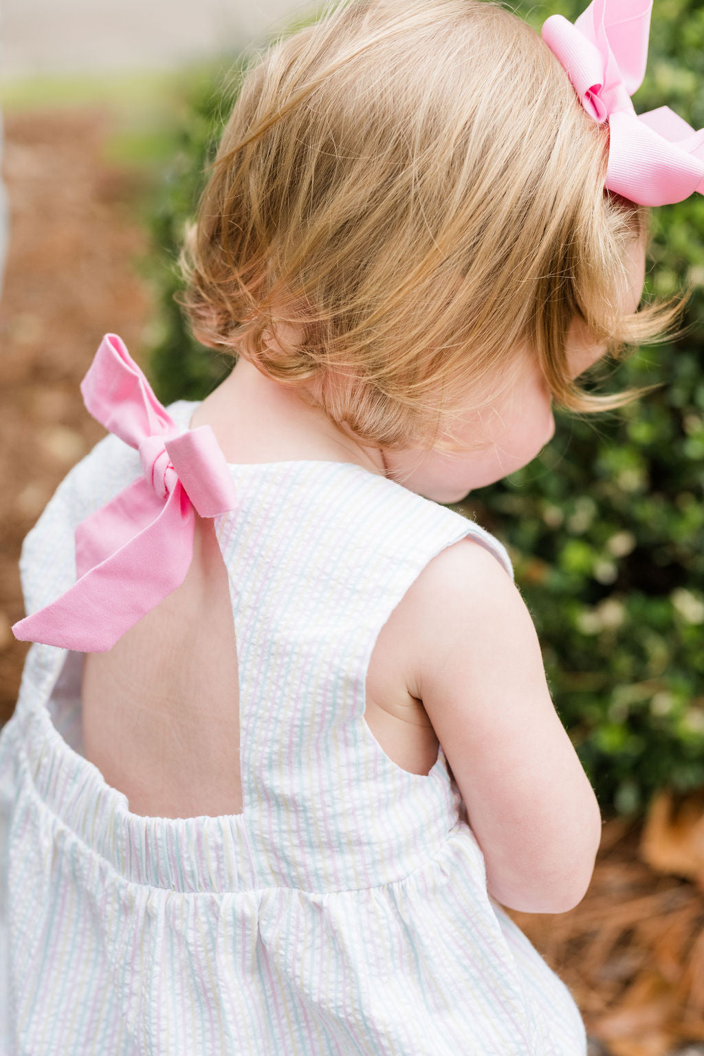 Pre-Order Spring Seersucker Lottie Bubble - Born Childrens Boutique