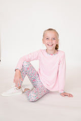 Taylor T LS - Pink, Floral - Born Childrens Boutique