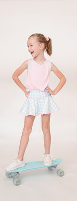 Pre-Order Riley Tank - Lt Pink/Lt Blue Buff - Born Childrens Boutique