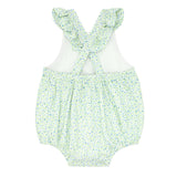 Pre-Order Hibiscus Ditsy Floral Crossover Ruffle Bubble - Born Childrens Boutique