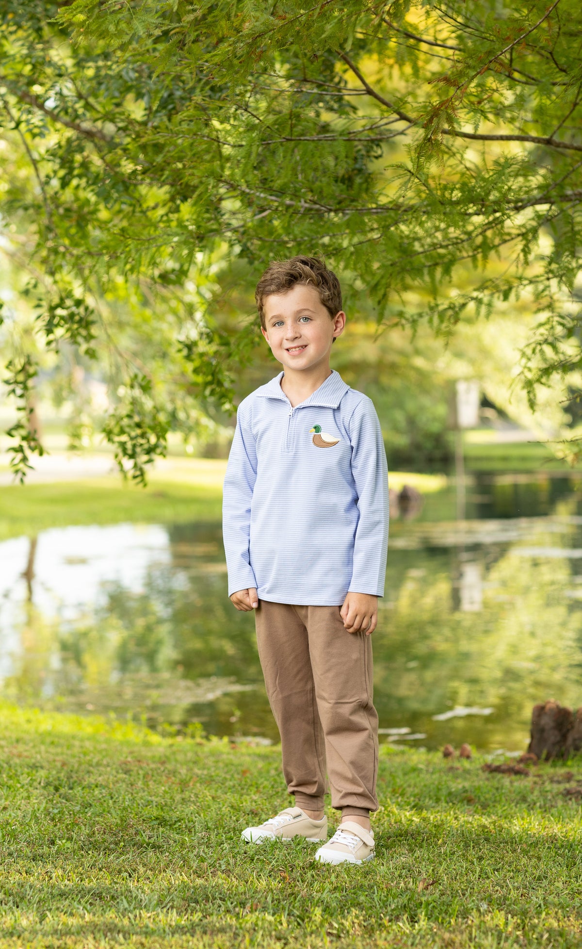 Mallard 1/4 Zip Pullover - Born Childrens Boutique
