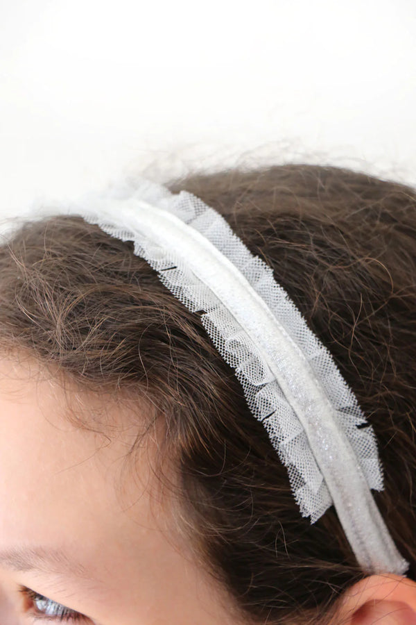 Swan Headband, Silver and Grey - Born Childrens Boutique