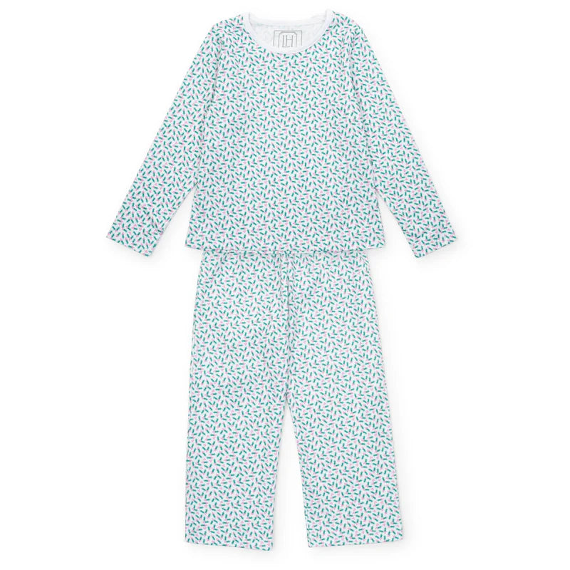 Millie Girl Pant Set - Holly Holiday - Born Childrens Boutique