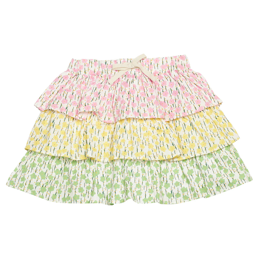 Multi Tiered Skort - Darien Daisies - Born Childrens Boutique