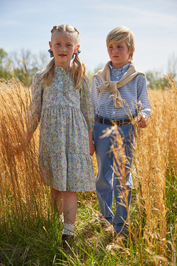 Tiered Midi Dress - Green Gables Floral - Born Childrens Boutique
