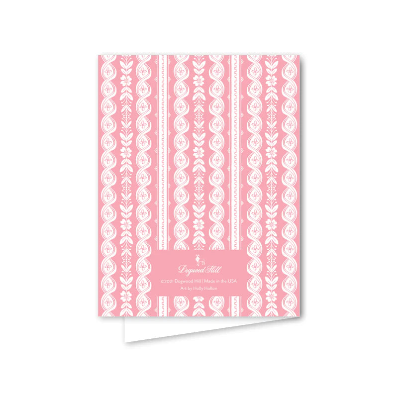 Neoclassic Cross Pink Card - Born Childrens Boutique