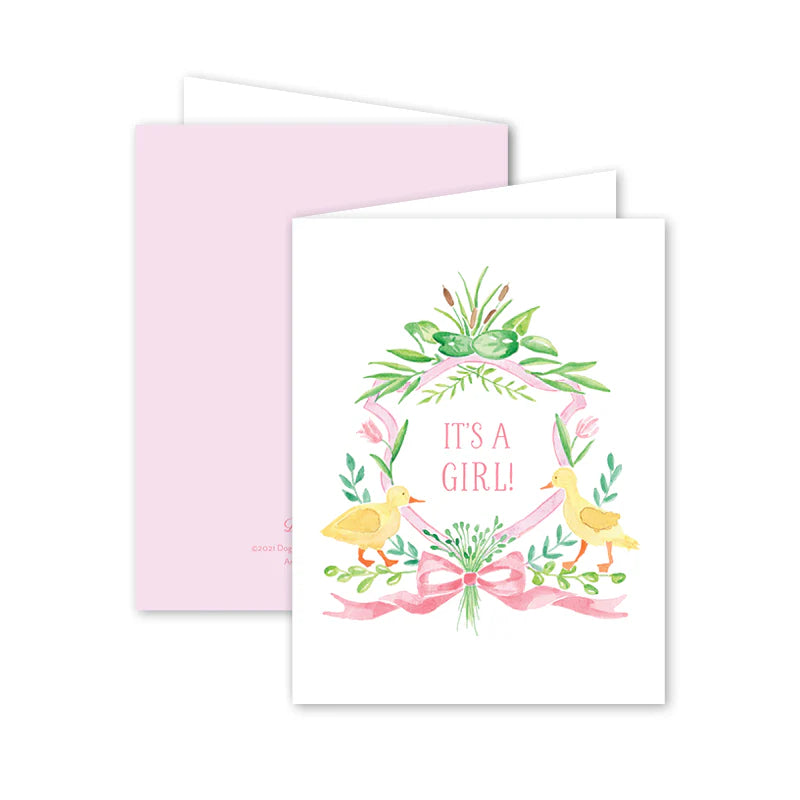 Little Duckling Pink Card - Born Childrens Boutique
