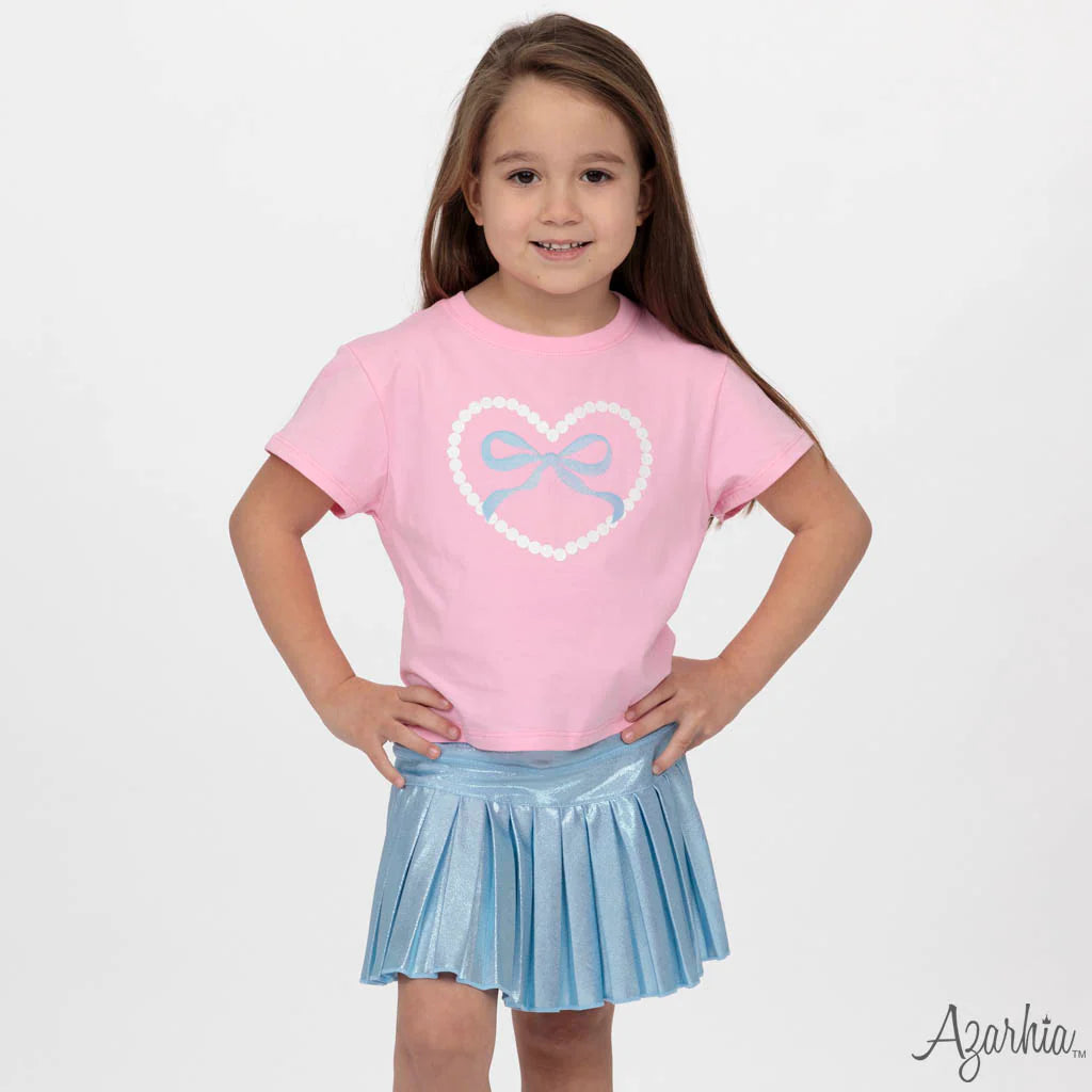 Glitter Pearl Heart Pink Boxy - Born Childrens Boutique