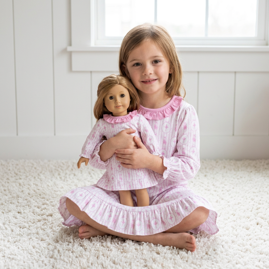 Pink Ballerina Pima Dress - Born Childrens Boutique