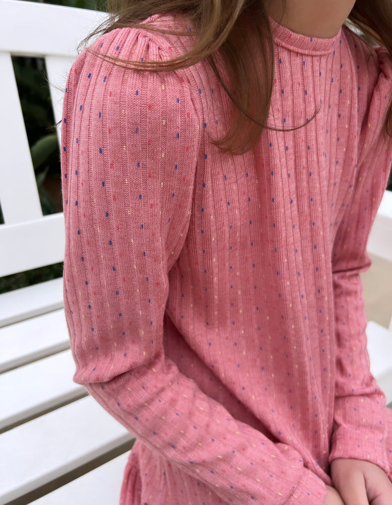 Cable Knit Dress Multi Color - Born Childrens Boutique