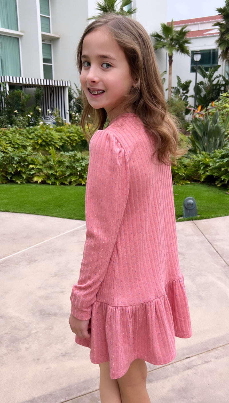 Cable Knit Dress Multi Color - Born Childrens Boutique