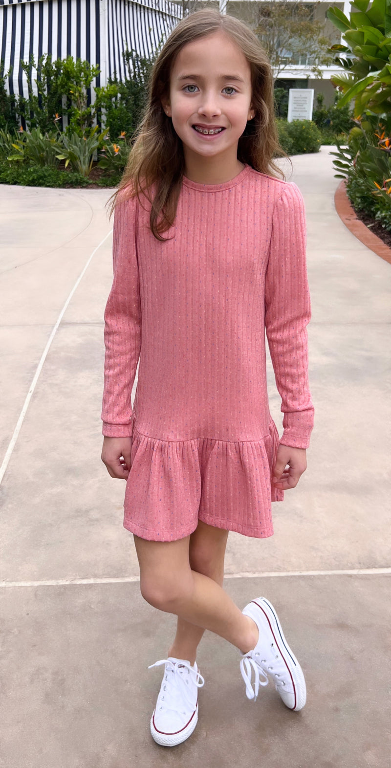 Cable Knit Dress Multi Color - Born Childrens Boutique