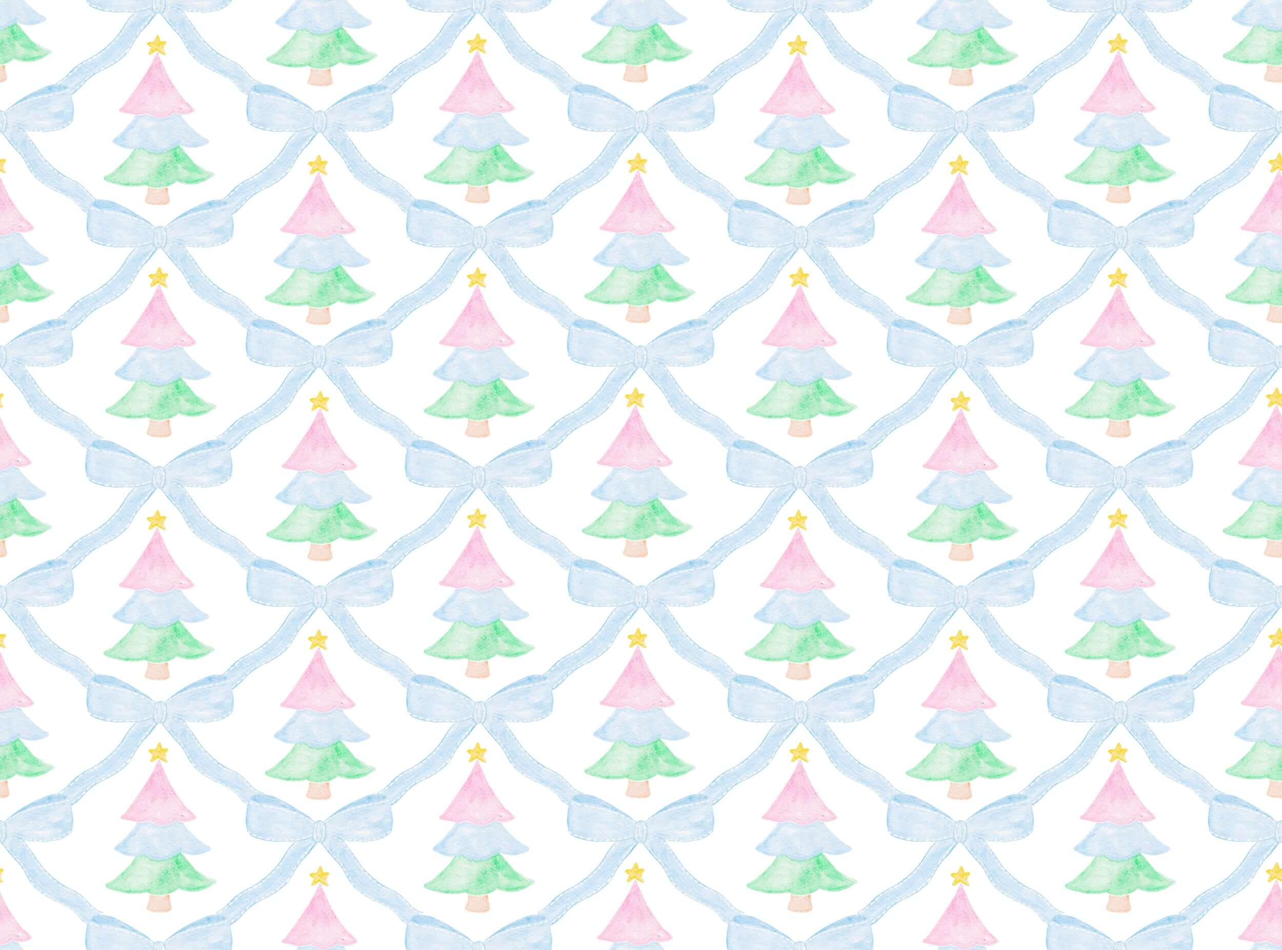 Isla Christmas Tree/Blue Bow Long Bubble - Born Childrens Boutique