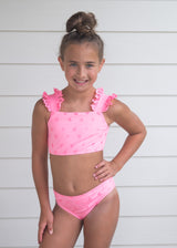 Pre-Order Pink Eyelet Two Piece Swim - Born Childrens Boutique