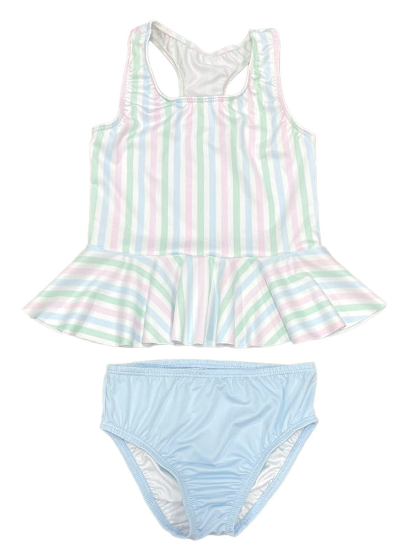 Pre-Order Collette Swim - Pastel Stripe - Born Childrens Boutique