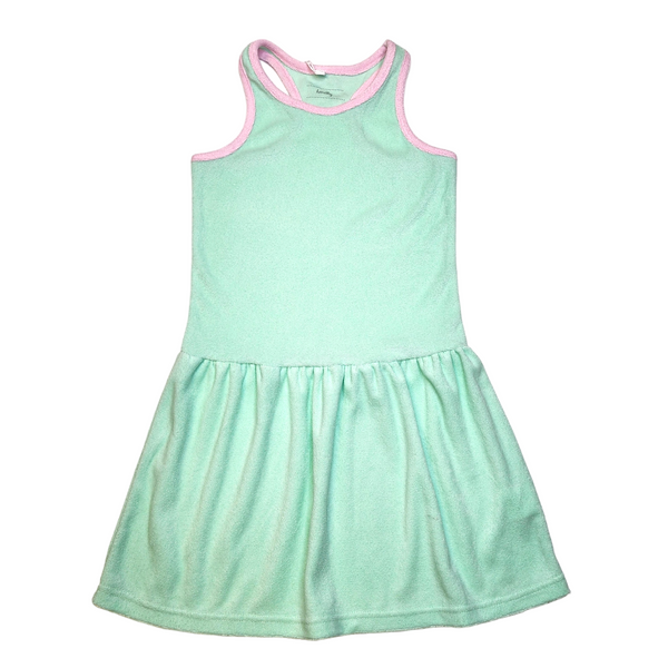Terry Tennis Dress - Mint/Pink - Born Childrens Boutique