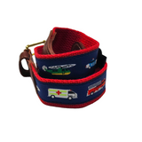 Preston Children's Ribbon Belt, Emergency Vehicle on Red - Born Childrens Boutique