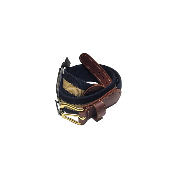 Preston Children's Surcingle Belt, Navy-Knaki-Navy - Born Childrens Boutique