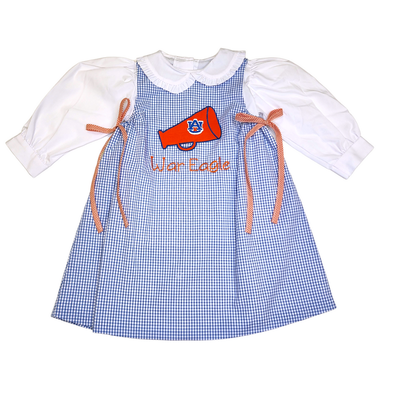 Applique Dress - Navy/Orange - Born Childrens Boutique