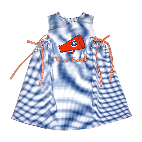 Applique Dress - Navy/Orange - Born Childrens Boutique