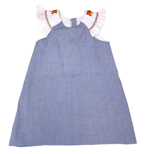 Smocked Sleeve Dress Tiger - Born Childrens Boutique