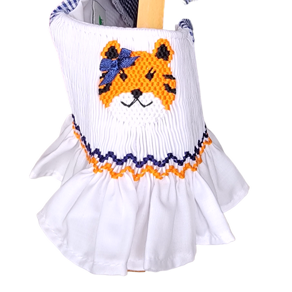 Smocked Sleeve Bubble Tiger - Born Childrens Boutique
