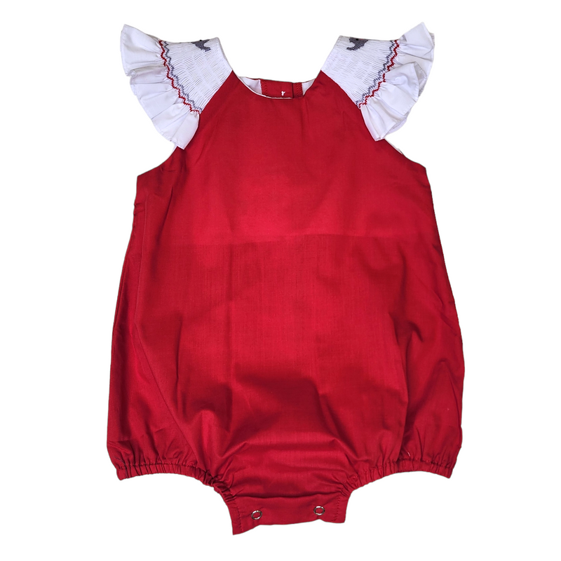 Smocked Sleeve Bubble Elephant - Born Childrens Boutique