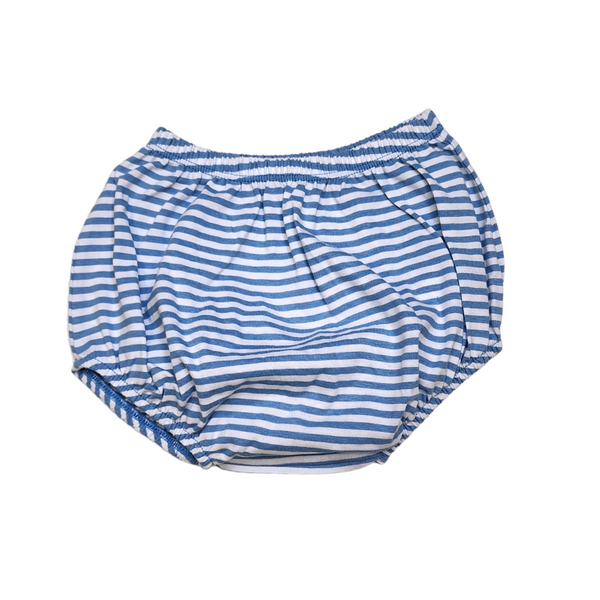 Boy Diaper Cover Chambray Stripe - Born Childrens Boutique