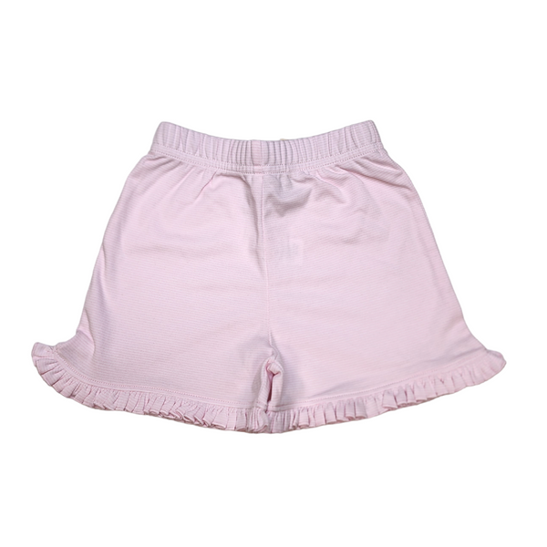 Girl Shorts Lt. Pink Thin Stripe - Born Childrens Boutique