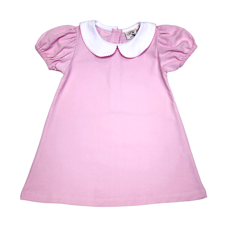 A-Line Cord Dress Light Pink - Born Childrens Boutique