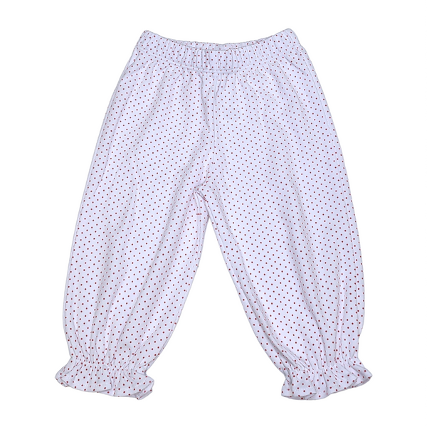 Girl Bloomer Pants Red Dot - Born Childrens Boutique
