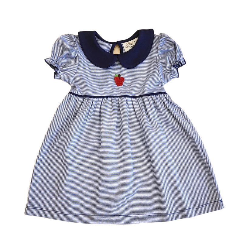 Crochet Apple Short Sleeve Dress - Born Childrens Boutique